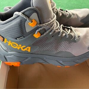Hoka Men's Athletic Shoes in Gray and Orange